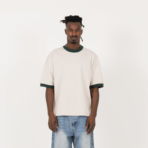 Accent T-Shirt - Stone / Evergreen - Destructive