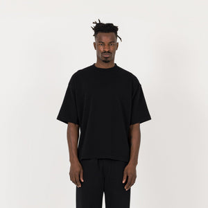 Cropped T-Shirt - Black - Destructive