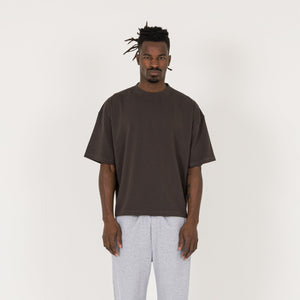 Cropped T-Shirt - Dark Mocha - Destructive