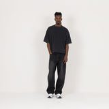 Cropped T-Shirt - Vintage Black - Destructive