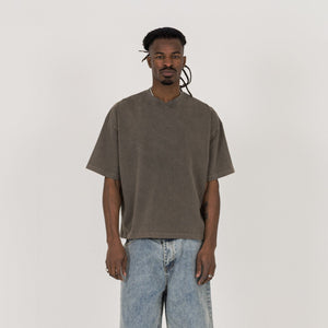 Cropped T-Shirt - Vintage Mocha - Destructive