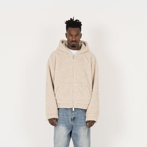 Fleece Zip Jacket - Natural - Destructive