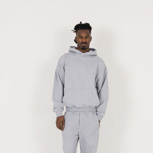 Hoodie - Light Marl Grey - Destructive