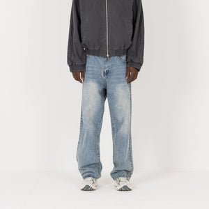 Relaxed Denim - Vintage Indigo - Destructive