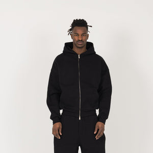 Sculpt Zip Hoodie - Carbon Black - Destructive