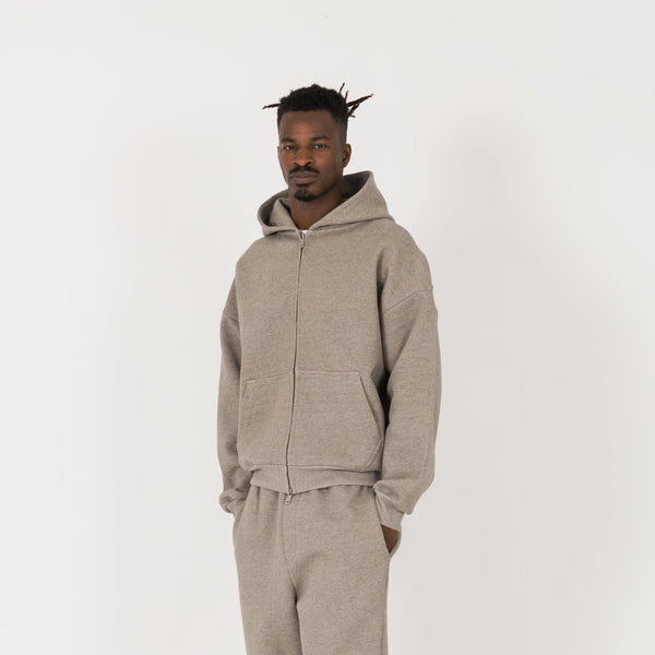 Sculpt Zip Hoodie - Clay Marl – Destructive