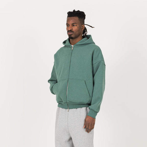 Deaile zip hoodie グリーン Sculpt Zip Hoodie - Field Green – Destructive