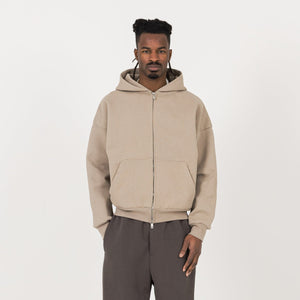 Sculpt Zip Hoodie - Loam Brown - Destructive