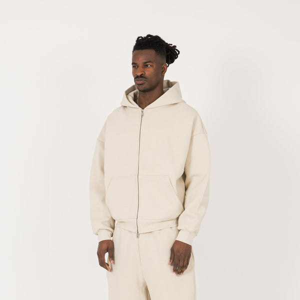 SCULPTOR トップス Jacobson Oscar | Beige - Sweater Zip Half Blend Wool Fit Regular M ベージュ トップス