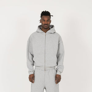 Sculpt Zip Hoodie - Slate Marl - Destructive