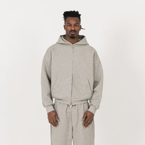 Sculpt Zip Hoodie - Stone Marl - Destructive