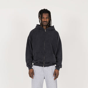 Zip Hoodie - Vintage Black - Destructive