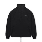 Half Zip Nylon Jacket - Black outerwear Destructive