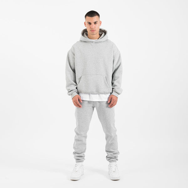 Marl Grey hoodie Destructive