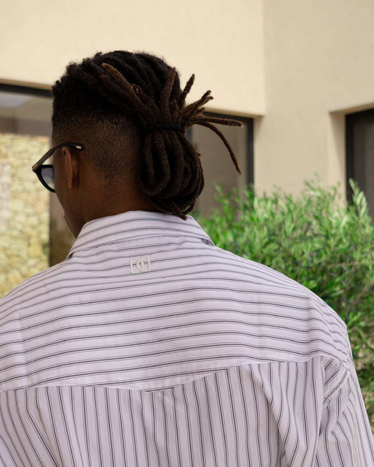 Cropped Shirt - White Pinstripe campaign image 3