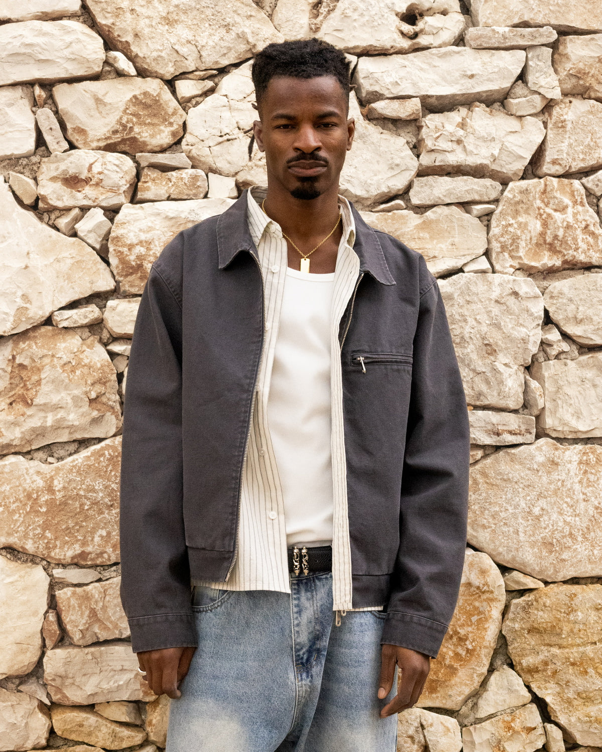 Utility Trucker Jacket - Vintage Grey campaign image 4