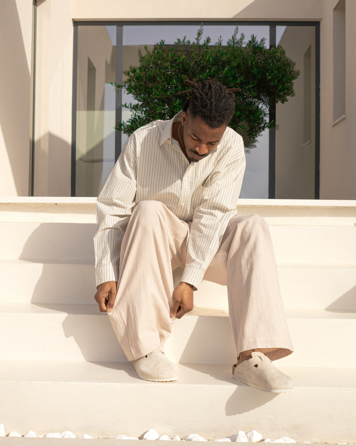 Linen Trouser - Ecru campaign image 5
