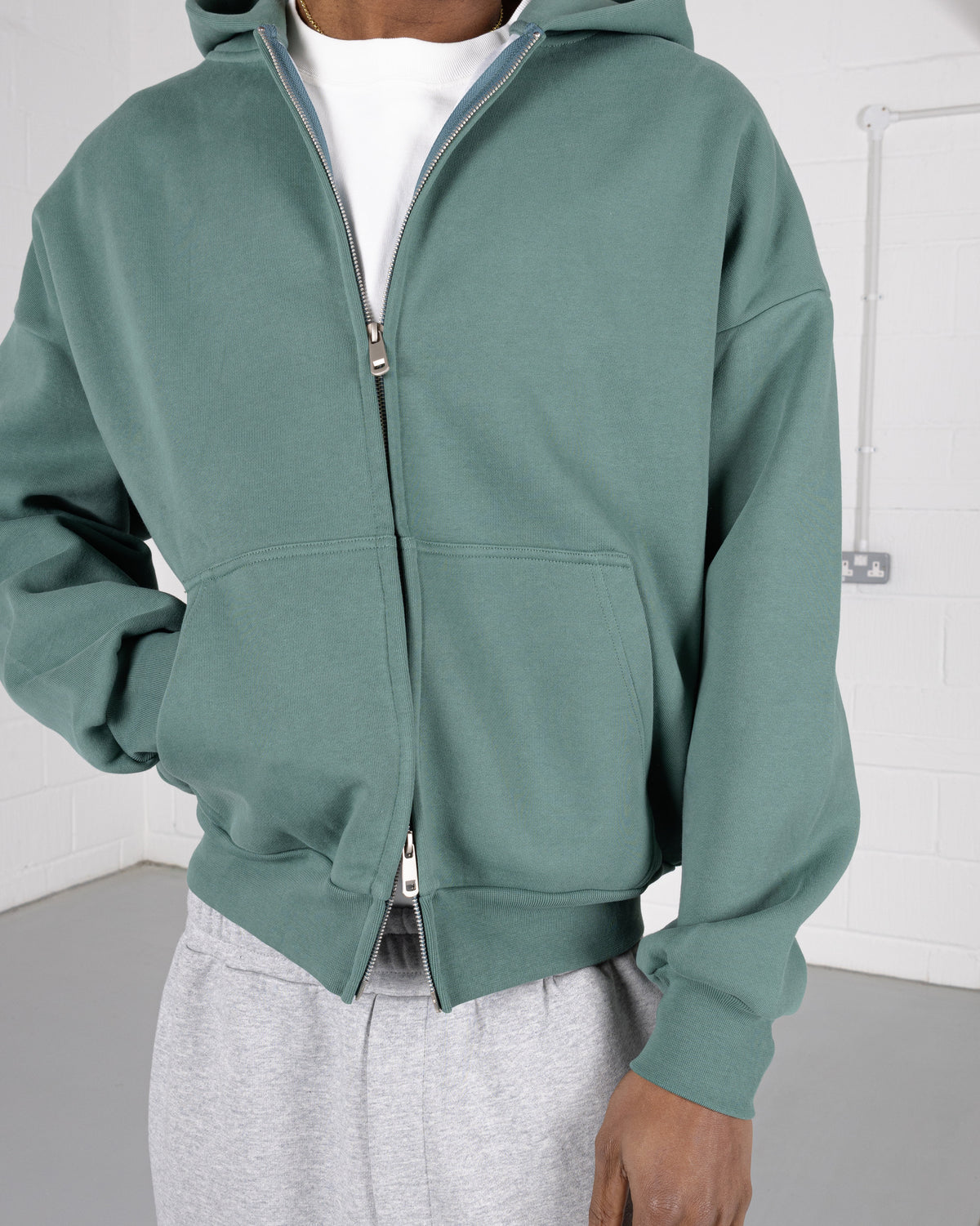 Sculpt Zip Hoodie - Field Green campaign image 1