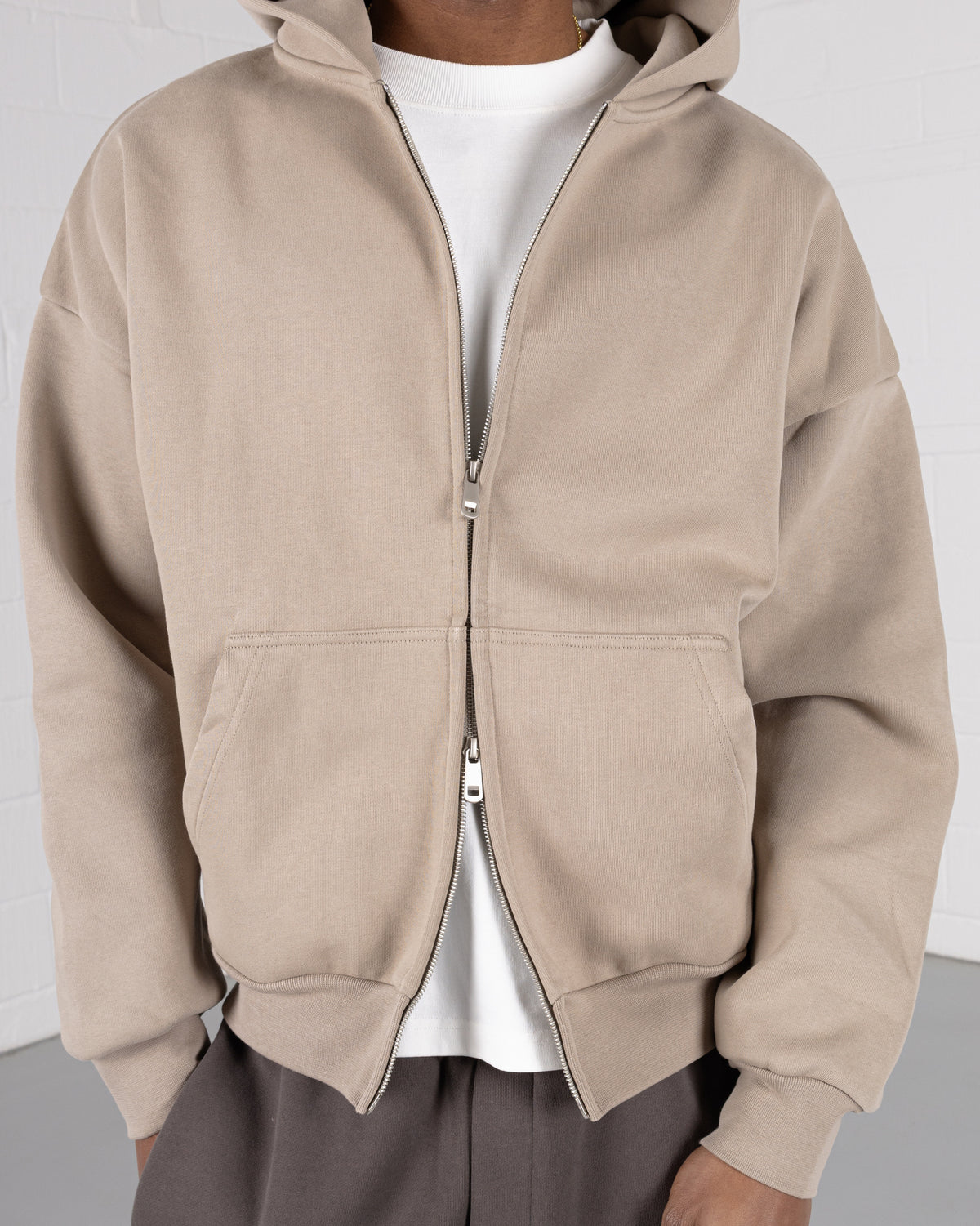 Sculpt Zip Hoodie - Loam Brown campaign image 1