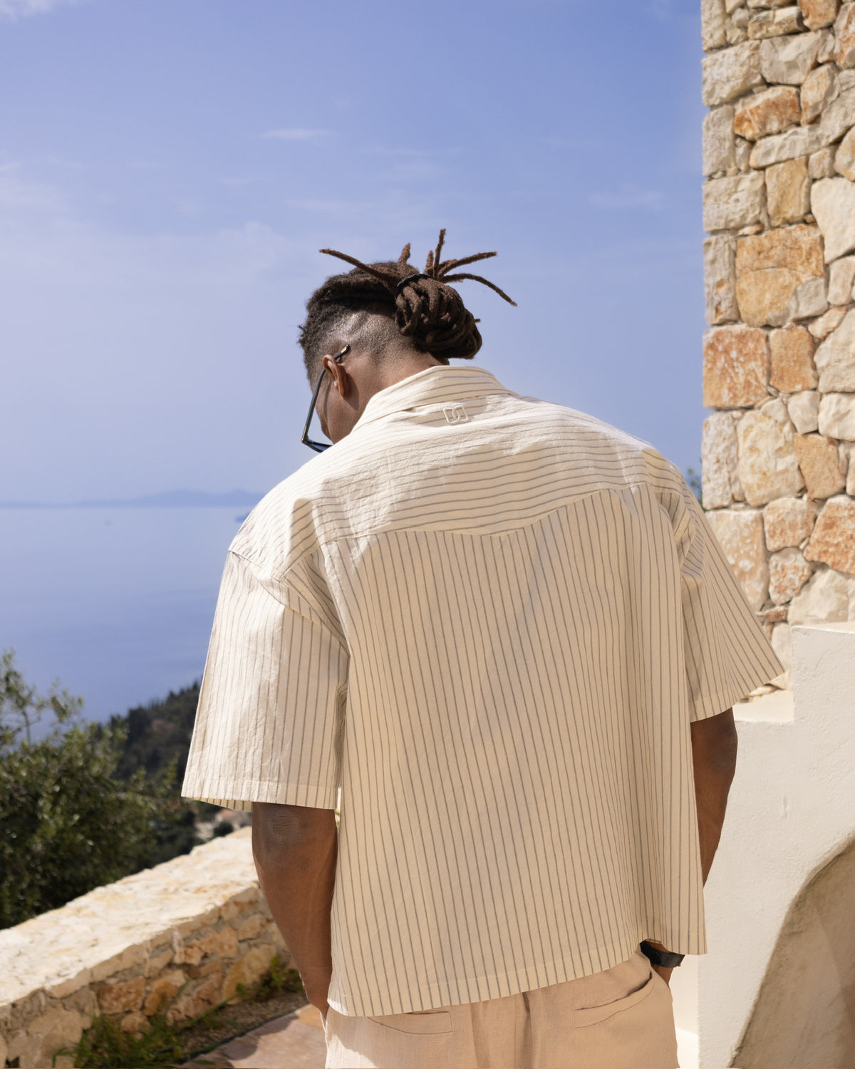 Cropped Shirt - Bone Pinstripe campaign image 5