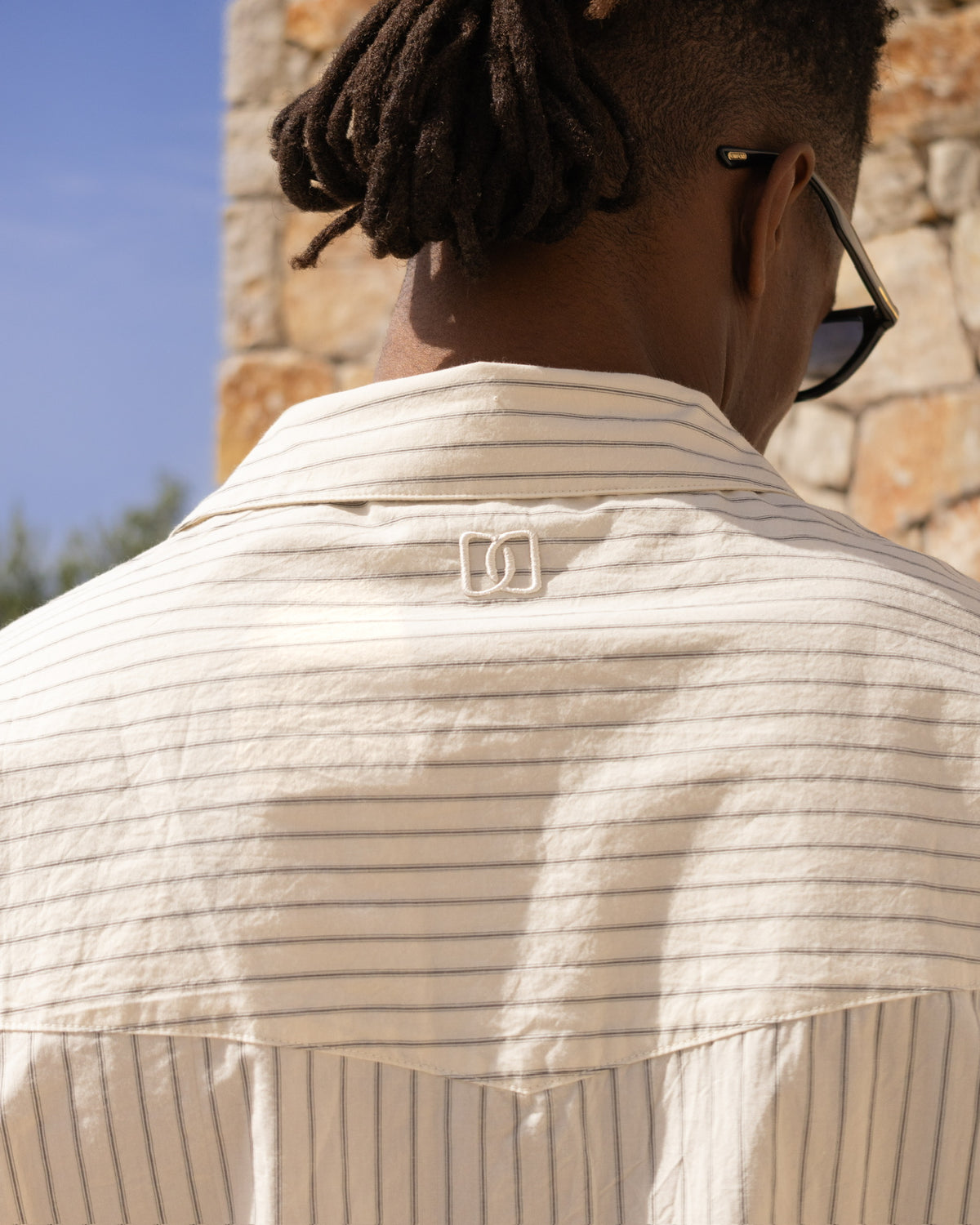 Cropped Shirt - Bone Pinstripe campaign image 2