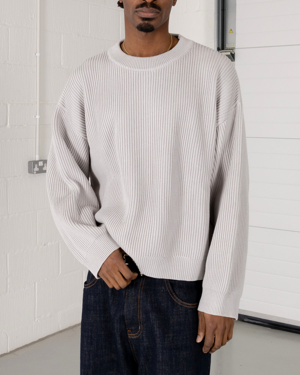 Ribbed Sweatshirt - Nimbus Grey campaign image 1