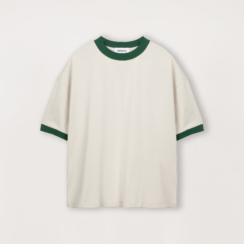 Accent T-Shirt - Stone / Evergreen - Destructive