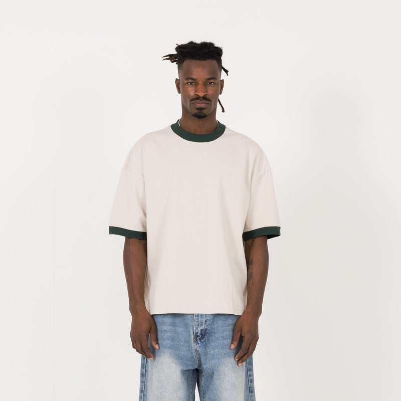 Accent T-Shirt - Stone / Evergreen - Destructive