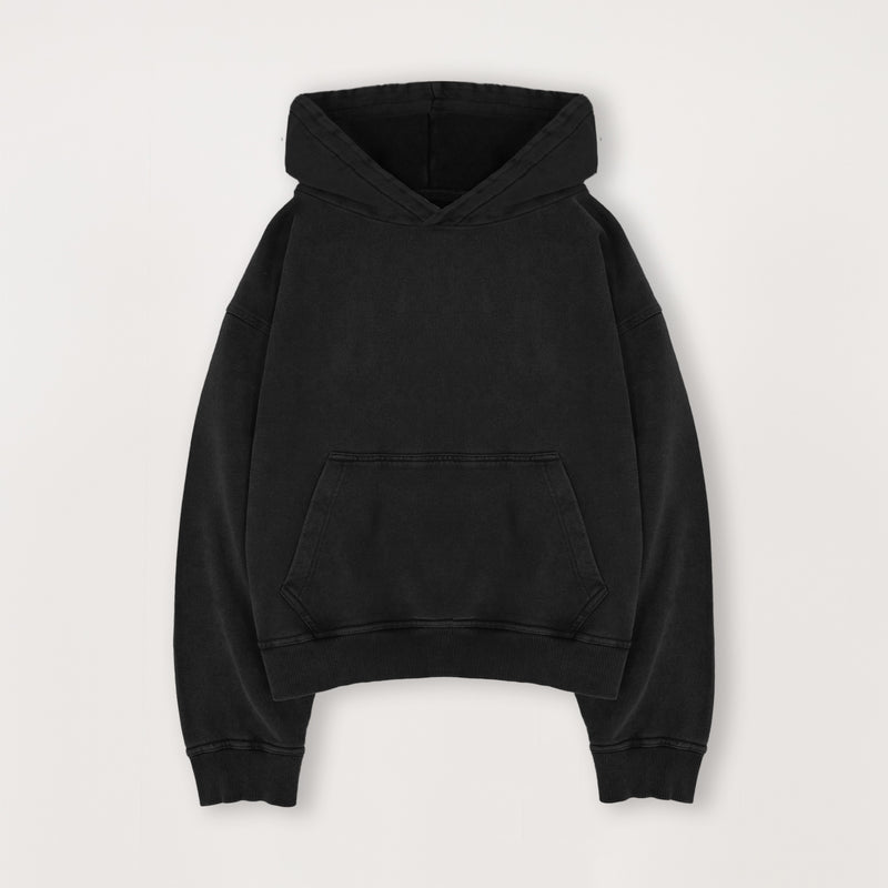 Cropped Hoodie - Black