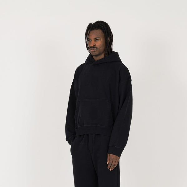 Cropped Hoodie - Black - Destructive