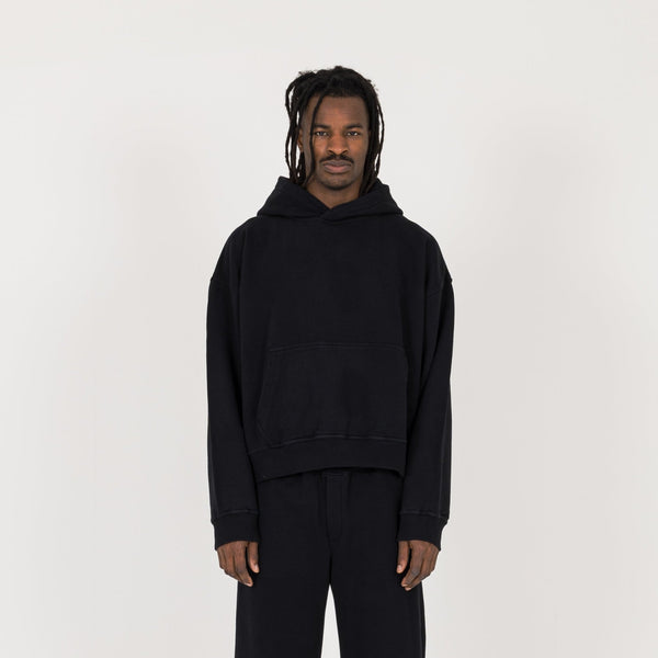 Cropped Hoodie - Black - Destructive