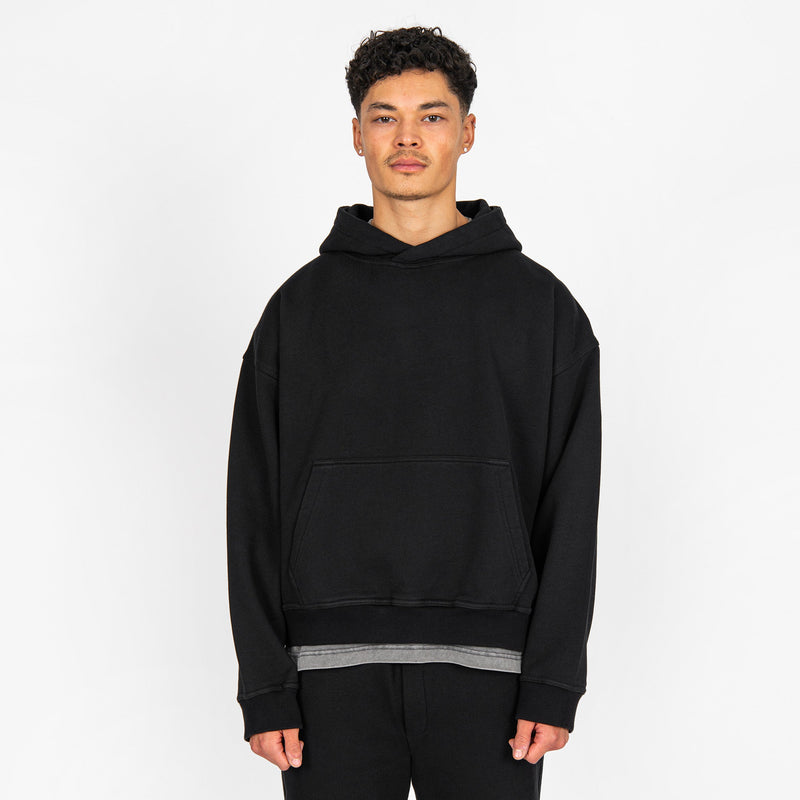 Cropped Hoodie - Black - Destructive