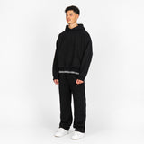 Cropped Hoodie - Black - Destructive