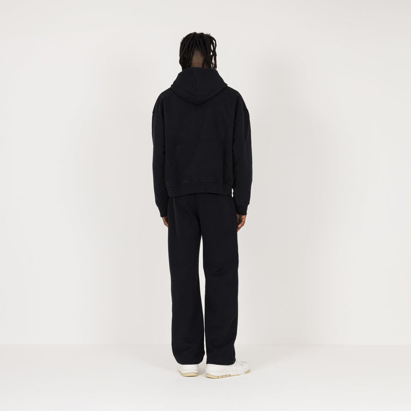 Cropped Hoodie - Black - Destructive