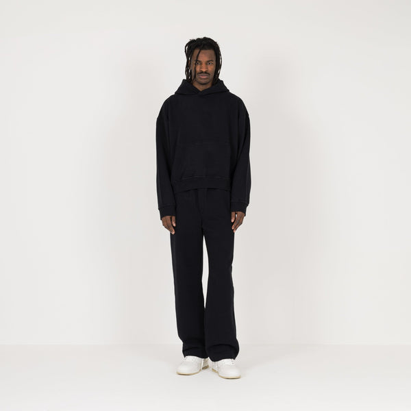 Cropped Hoodie - Black - Destructive