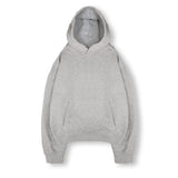 Cropped Hoodie - Light Marl Grey - Destructive