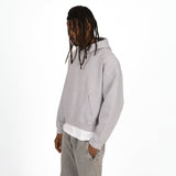 Cropped Hoodie - Light Marl Grey - Destructive