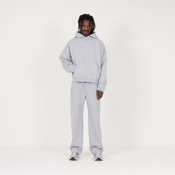 Cropped Hoodie - Light Marl Grey - Destructive