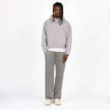 Cropped Hoodie - Light Marl Grey - Destructive