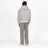 Cropped Hoodie - Light Marl Grey - Destructive