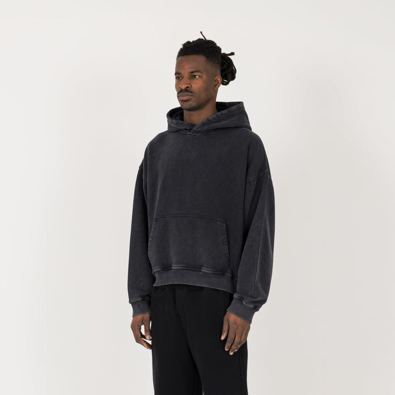 Cropped Hoodie - Vintage Black - Destructive