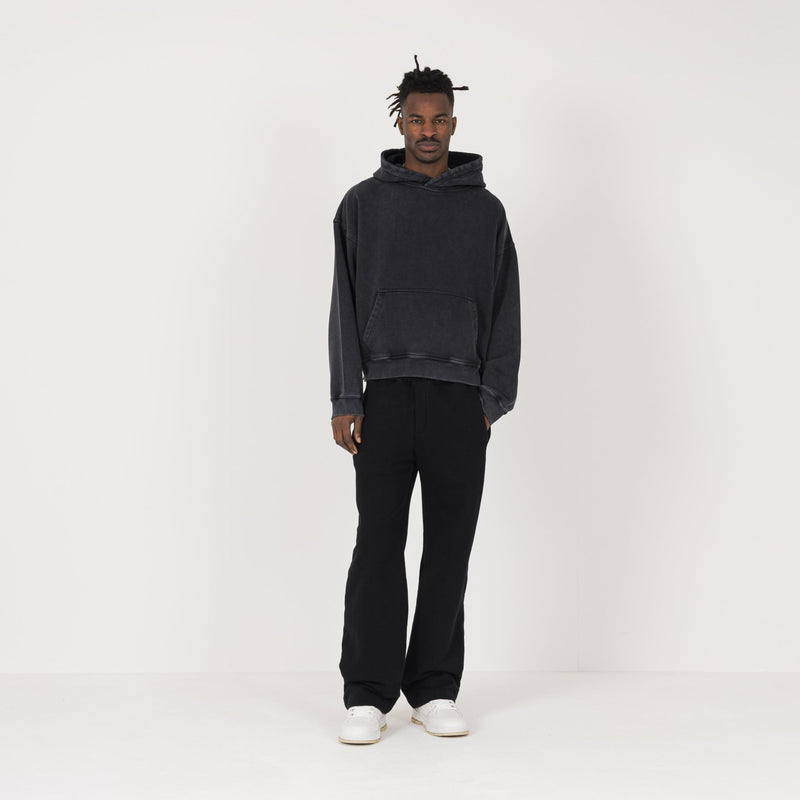 Cropped Hoodie - Vintage Black - Destructive