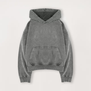 Cropped Hoodie - Vintage Grey - Destructive