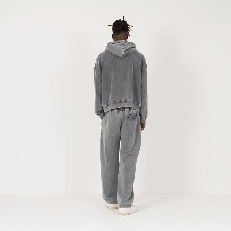 Cropped Hoodie - Vintage Grey - Destructive