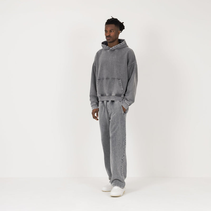 Cropped Hoodie - Vintage Grey - Destructive