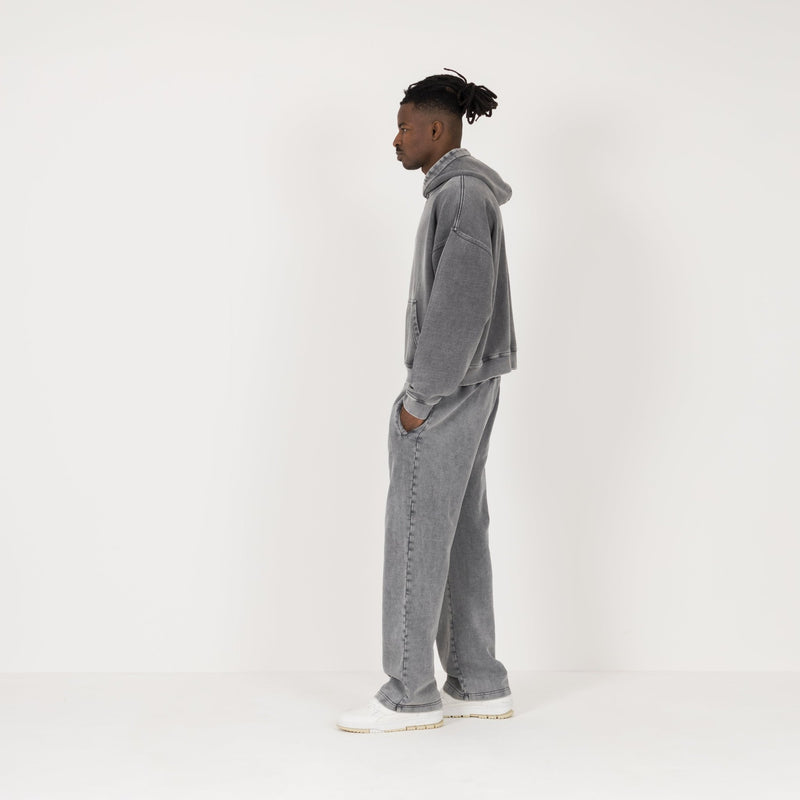 Cropped Hoodie - Vintage Grey - Destructive