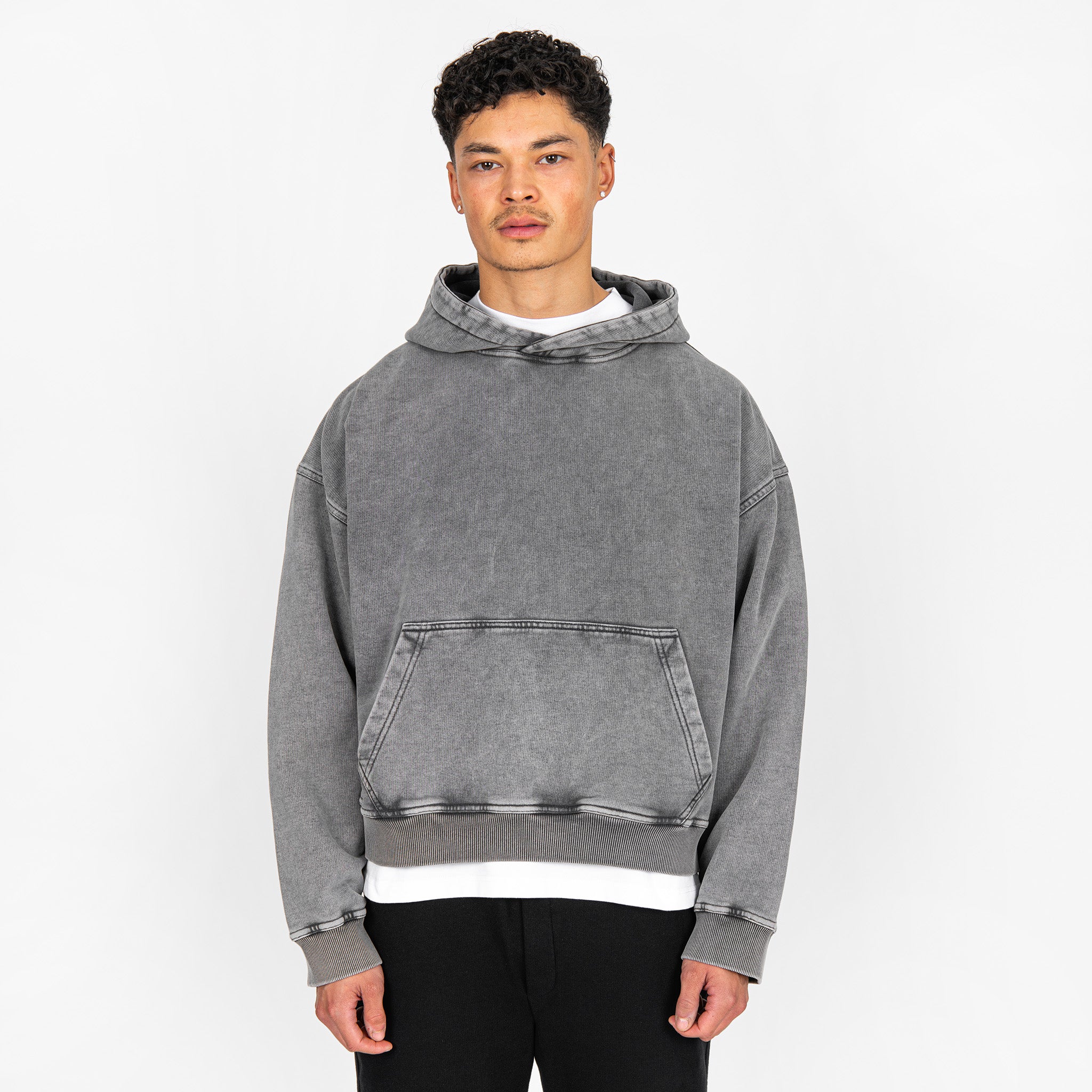 Home / Cropped Hoodie - Vintage Grey