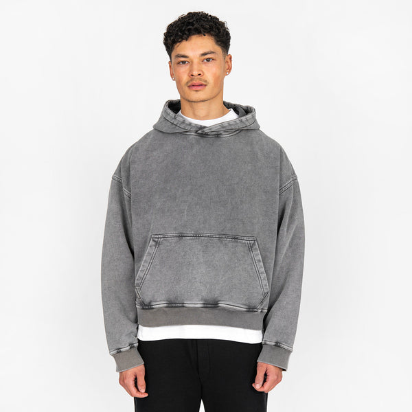 Cropped Hoodie - Vintage Grey - Destructive