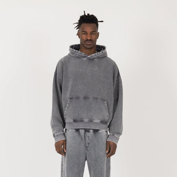 Cropped Hoodie - Vintage Grey - Destructive