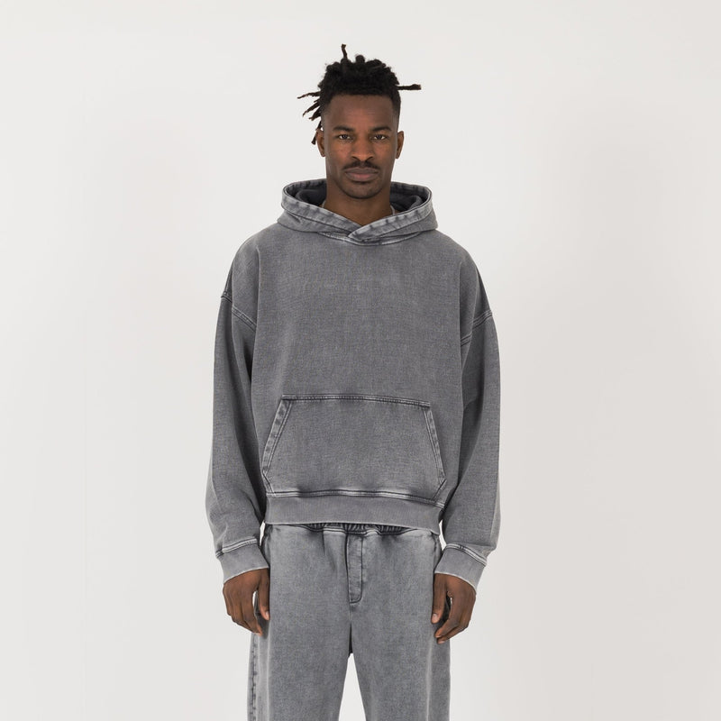 Cropped Hoodie - Vintage Grey - Destructive